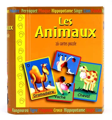 Les Animaux: 26 Cartes Puzzle