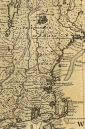 New England Vintage Map Field Journal Notebook, Lined Pages, 100 pages/50 sheets, 4x6