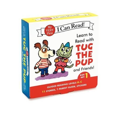 Learn to Read with Tug the Pup and Friends! Box Set 1: A Box of 11 stories, 1 parent guide, and reward stickers for Beginning Readers; Reading Level A-C