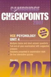 Cambridge Checkpoints VCE Psychology Unit 4 2007