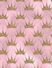 Sketchbook: Pink Glitter Crown Blank Paper for Drawing, Doodling, or Sketching