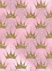 Sketchbook: Pink Glitter Crown Blank Paper for Drawing, Doodling, or Sketching