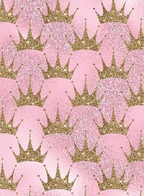 Sketchbook: Pink Glitter Crown Blank Paper for Drawing, Doodling, or Sketching