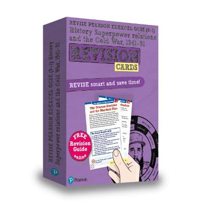 Pearson REVISE Edexcel GCSE History Superpower relations & the Cold War Revision Cards (with free online Revision Guide and Workbook) - 2023 and 2024 exams