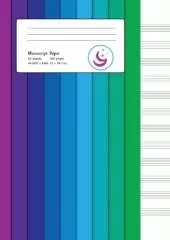 Manuscript Paper: Colour Spectrum A4 Blank Sheet Music Notebook