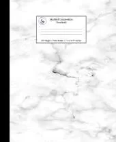 Marbled Composition Notebook: White Marble Paper | Wide Ruled Notebook/Journal Paper