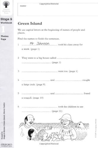 Oxford Reading Tree: Level 9: Workbooks: Workbook 1: Green Island and Storm Castle ( Pack of 6)