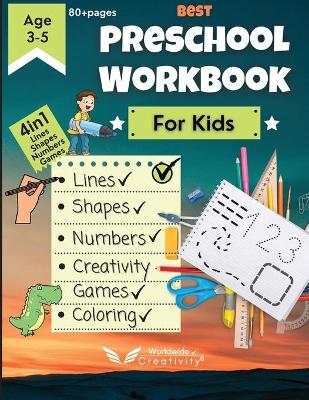 Preschool Activity Book for Kids and Toddlers Ages 3-5: -Numbers, Colors, Animals, Shapes and Games, Practice Handwriting, Pre K, Kindergarten