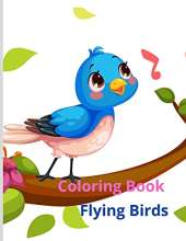 Coloring Book Flying Birds