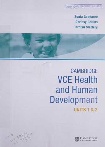 Cambridge VCE Health & Human Development Units 1&2 with Student CD-ROM with Student CD-ROM