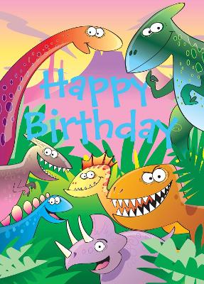 Dinosaurs - Happy Birthday Card-Book: 6 Card-Book Pack