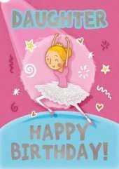Ballet (Daughter) - Happy Birthday Card-Book: 6 Card-Book Pack