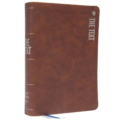 The TEXT Bible: Uncover the message between God, humanity, and you (NET, Brown Leathersoft, Comfort Print)