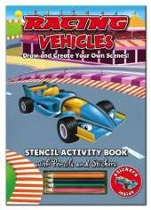 Activity Stencil Books - Racing Cars: Colouring & Activity