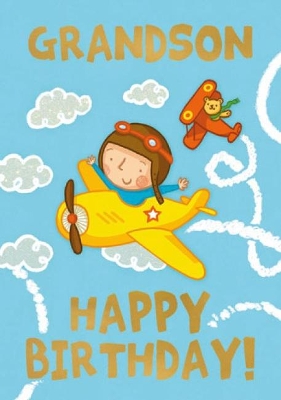 Planes (Grandson) - Happy Birthday Card-Book: 6 Card-Book Pack
