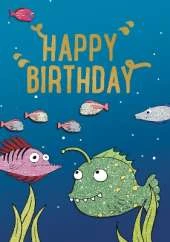 Under the Sea - Happy Birthday Card-Book: 6 Card-Book Pack