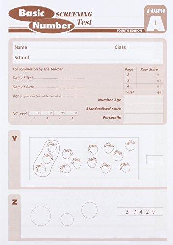Basic Number Screening Test Form A