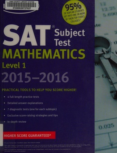 Kaplan SAT Subject Test Mathematics Level 1 2015-2016