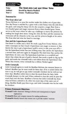 Literacy World Comets Stage 1: The Goat-Skin Lad & Other Tales Guided Rea Card Framwork Ed