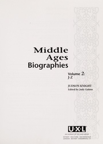 Middle Ages: Biographies