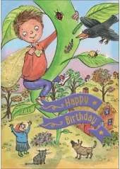 Jack and the Beanstalk - Happy Birthday Card-Book: 6 Card-Book Pack