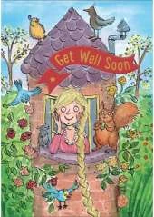 Rapunzel - Get Well Card-Book: 6 Card-Book Pack