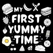 My First Yummy Time Baby Book: For excellent baby toys of Baby shower gifts High contrast baby toys for newborn Amazing childrens books ages 0-3 for baby toys 0-6 months