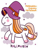 Halloween Unicorn Notebook: Journal For Children To Write In Holiday Memories - 8.5"x11" Inches Notepad With 120 Interior Designed Notes Pages With Unicorns, Sparkles, Stars & Witchery Printed Cover
