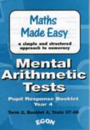 Mental Arithmetic Tests Pupil Response Booklet Year 4