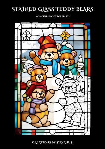 Stained Glass Teddy Bears (Spiral Bound): Premium Paper (150 gsm), A4 size, Spiral Bound, One-sided