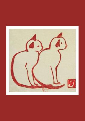 Carnet Blanc Deux Chats, Estampe