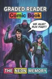 The Neon Memory. LEVEL 1 / LEVEL 2 (ELT Graded Reader): Learn English with Comics: A Cyberpunk Sci-Fi Adventure for Beginners & Elementary Students (ESL A1-A2) - Improve Vocabulary, Grammar, and Reading Skills through Visual Storytelling