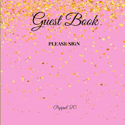 Guest Book- Pastel Pink - For any occasion - 66 color pages -8.5x8.5 Inch