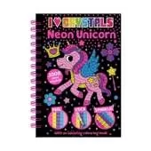 I Love Crystals Neon Unicorn