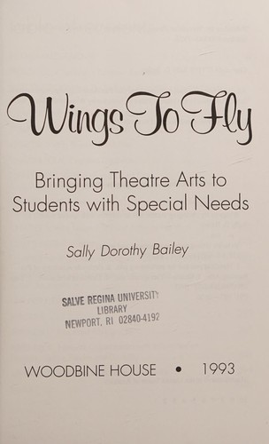 Wings to Fly: Bringing Theatre Arts to Students with Special Needs