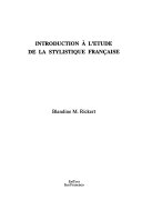 Introduction a l'Etude de la Stylistique Francaise