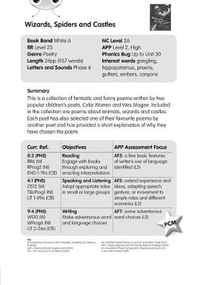 BC White A/2A Wizards, Spiders and Castles Guided Reading Card