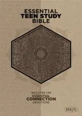The NKJV Essential Teen Study Bible, Gray Cork LeatherTouch