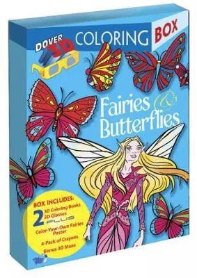 Fairies and Butterflies 3-D Coloring Box