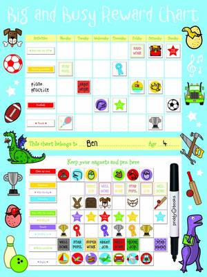 Blue Reward Chart: Big & Busy Reward Chart