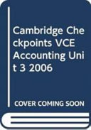 Cambridge Checkpoints VCE Accounting Unit 3 2006
