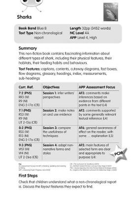 BC NF Blue (KS2) B/4A Sharks Guided Reading Card
