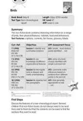 BC NF Grey B/4C Birds Guided Reading Card
